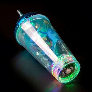 Vaso de Doble Pared con LED Multicolor de 16 oz, con Pajita de Plástico Intermitente, para Artículos Promocionales para Fiestas - Product Image 3