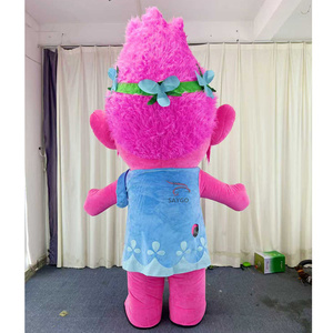 Costumes de mascotte gonflables de personnages de dessins animés <span class=keywords><strong>Trolls</strong></span>, filles magiques, esprits, 2,2 m, 2,6 m pour adultes, tenue de cosplay, combinaison gonflable - Product Image 3
