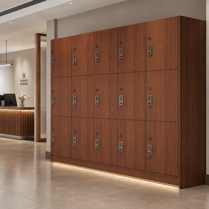 Multi-door Silent Hinge Electronic Lock Modern Storage Cabinet Waterproof Adjustable Shelves Assembled Locker M - Product Image 5