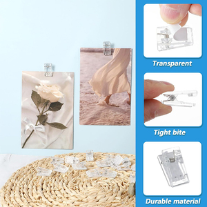 Clips autocollants transparents pour tapisseries, photos et affiches, clips muraux pour suspension murale - Product Image 4