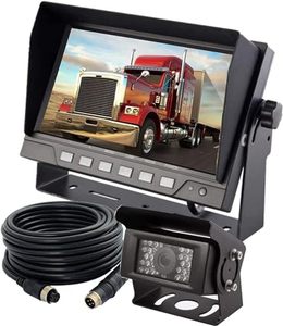 MELIA Kit de système de caméra pour camion <span class=keywords><strong>7</strong></span> pouces 1080P AHD Moniteur 12V-24V + Caméra étanche IP69K 18 IR - Product Image 2