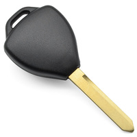 Carcasa de Llave Remota para Auto de 4 Botones, Material ABS, Color Negro, con Llave Tipo Toy47, Repuesto de Carcasa para Llaves de Vehículo