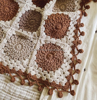 Ins vente chaude 100% Crochet à la main coton et acrylique coloré bébé couverture Amigurumi canapé literie housses de coussin