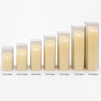 Bougie LED sans flamme, électronique, à piles, rechargeable, scintillante, en forme de pilier, décoration d'intérieur, Diwali, Pâques, mariage