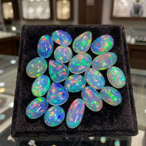 Opale d'Éthiopie naturelle, cabochons à taille mixte, jeu de couleurs brillant et effet de feu, pierres précieuses en vrac pour la fabrication de bijoux W.A.GEMS - Product Image 1
