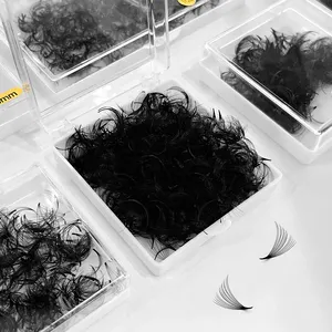 Abonnie Cils Wispy Larges Pré-Fabriqués, Éventails Pointus à Base Fine, Mix D’Éventails en Cachemire Fins à Tige Longue et Courte pour Extensions de Cils - Product Image 1