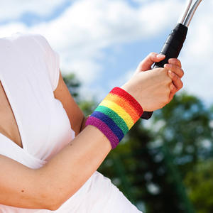 Vente en gros <span class=keywords><strong>pas</strong></span> <span class=keywords><strong>cher</strong></span> bandeau <span class=keywords><strong>six</strong></span> couleurs Lgbt Gay Pride bandeau coton arc-en-ciel bracelet - Product Image 4