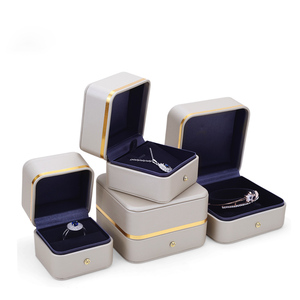 gold box pu packaging jewelry earring box for jewelry with logo