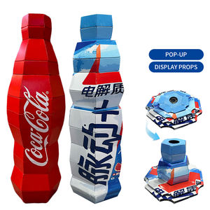 أحدث تصميم شكل زجاجة cocacola poss الترويج للبيع بالتجزئة مرنة من الورق المقوى POSM قابلة للطي الارتداد مرنة - Product Image 1