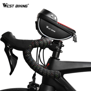 Sac de guidon de vélo WEST BIKING 6,0 pouces, pochette avant de cyclisme, écran tactile, réfléchissant, sac de téléphone avant pour vélo - Product Image 3