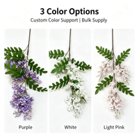 Fleur artificielle en soie à 2 branches, stamine de locuste, fleur séchée, décoration pour la maison et les mariages, ornement, fleur de simulation