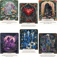 Jeu de tarot pour débutants au design personnalisé, durable, avec 78 cartes classiques finies en or rose et guide explicatif