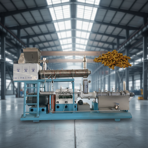 Ligne de production d'aliments pour animaux de compagnie (chiens et chats) avec extrudeuse à vapeur de type humide et grande capacité - Product Image 1