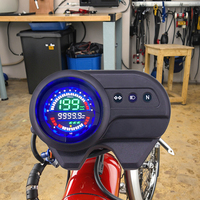 Speedometer Digital sepeda motor LCD kualitas tinggi Odometer Tachometer meteran Kombo untuk sepeda motor