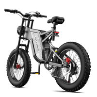 Vélo de montagne électrique puissant 2000W EKX X20 avec cadre en aluminium, pneus larges de 20 pouces, batterie au lithium 48V, pour adultes, hommes, route, tout-terrain, cyclomoteur