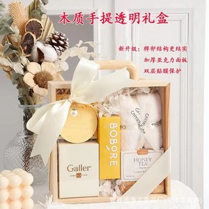 กล่องของขวัญไม้ งานแต่งงาน เพื่อนเจ้าสาว ของขวัญส่วนตัว สีไม้ธรรมชาติ บรรจุภัณฑ์สวยงาม - Product Image 2