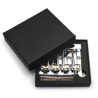 Electric Bass Guitar Bridge Zinc Alloy Polished Finish 7/5-Hole Straight Stringing Board Gold Color