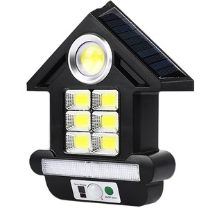 Lampe murale solaire avec télécommande, lampe de sécurité extérieure à LED COB, étanche, design en forme de maison - Product Image 3