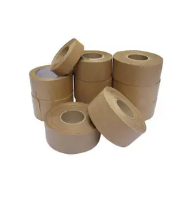 Self Adhesive Custom Rubber Sealing Gummed Glue Packing Carton Brown Kraft Paper Tape