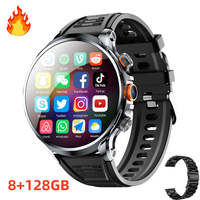 H18 Montre Connectée 4G LTE Grand Écran 8Go+128Go avec WIFI GPS Caméra Supporte TikTok YouTube Carte SIM Android Smartwatches