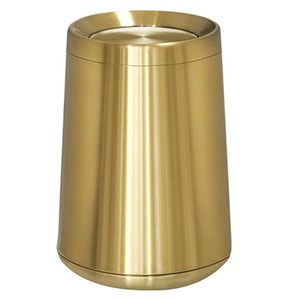 Poubelle à bascule de 10 L/2,6 gallons en acier inoxydable brossé avec couvercle basculant pour salle de bain, cuisine, salon, hôtel - Product Image 6