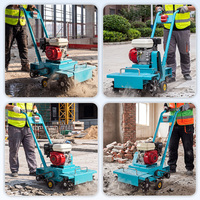 Boden-Zementrückstands-Entfernungsmaschine 19 Klingen Kettenantrieb Bodenschaber-Maschine Benzin-Diesel-Motor