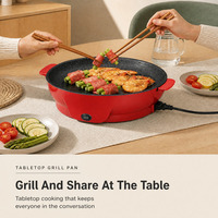 Grill électrique portable multifonctionnel, plaque de cuisson antiadhésive pour la cuisine à domicile, barbecue d'intérieur