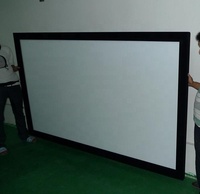 Écran de Projection à Cadre Fixe en Alliage d'Aluminium de 120 Pouces pour Cinéma Maison, Tissu PVC Souple