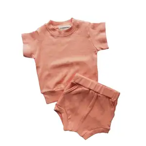 high quality ribbed organic cotton outfits for infants