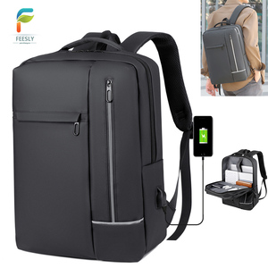 Sac à dos pour ordinateur portable Oxford antivol avec logo personnalisé, sac à la mode avec port USB, sac d'école imperméable pour hommes et femmes - Product Image 3
