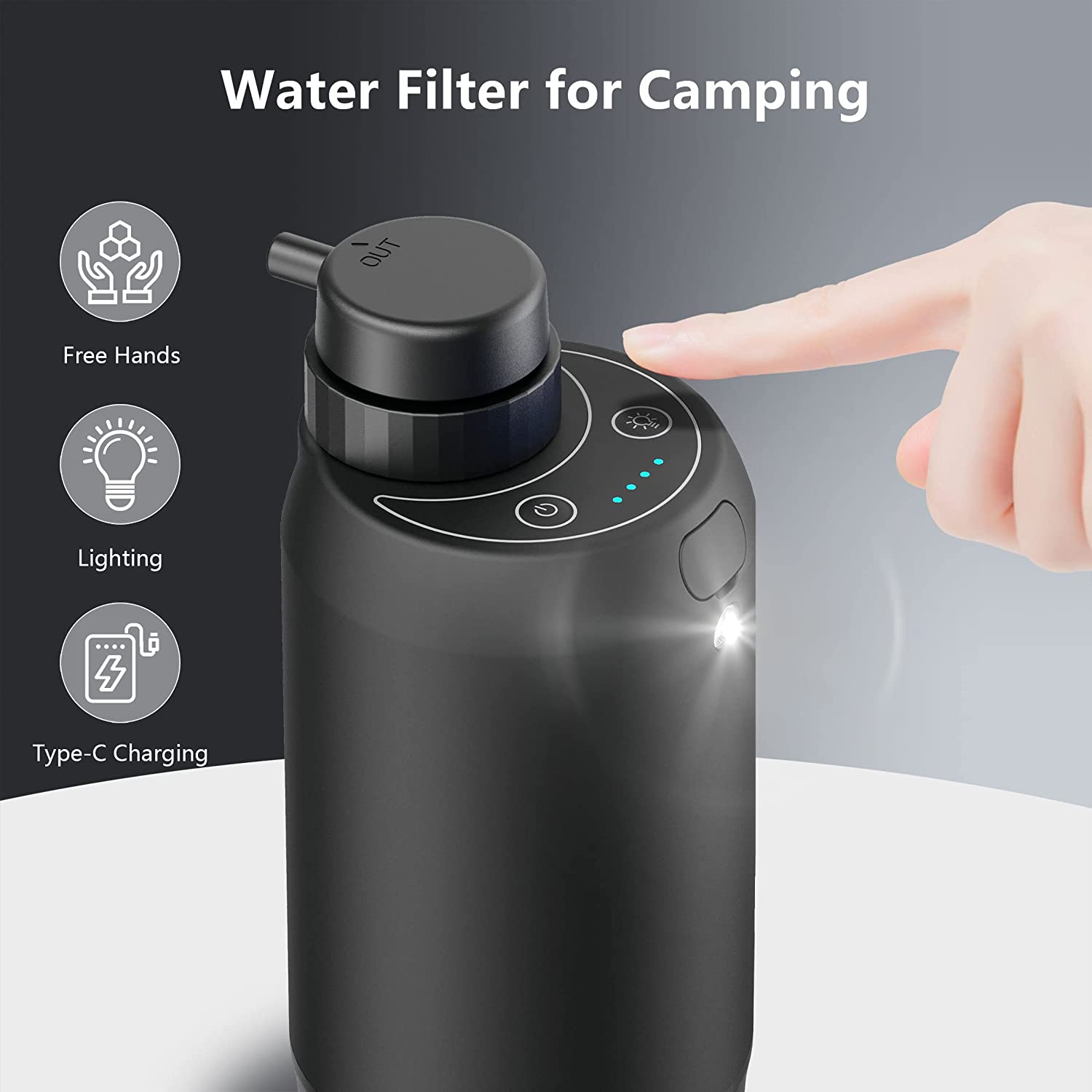 Filtre eau randonnée de survie -Système de filtration d'eau Camping kit