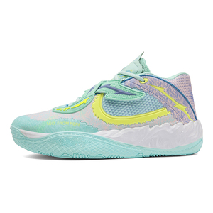 Chaussures de basketball montantes en cuir verni pour hommes et femmes, confortables, souples, respirantes, semelle extérieure en PU antidérapante, absorption des chocs, noires - Product Image 3
