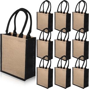 Wholesale Custom Printing Logo Natural Eco Friendly <strong>Jute</strong> <strong>Tote</strong> <strong>Bag</strong> Recycle Foldable <strong>Jute</strong> Shopping <strong>Bags</strong> - Product Image 4