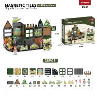 DIY Camouflage Army Base Building Blocks with Helicopter, Tank & Soldier Figures, STEM Educational Toy for Boys