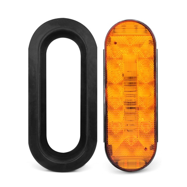 6" LED Stop Turn Tail Light Kit with Grommet and Plug for Truck Trailer RV