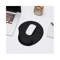 Repose-poignet de souris de jeu en silicone noir simple et amusant, ergonomique, couleur personnalisée, gel, mousse à mémoire de forme, pour le bureau et la maison
