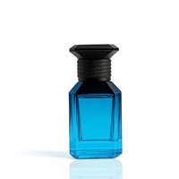 Flacon de parfum en verre rechargeable vide, carré, avec couvercle, 30ml, 50ml, 100ml, en stock pour commande en gros