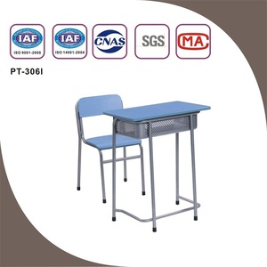 Prix d'usine – Ensemble bureau et chaise d'écolier moderne de haute qualité en métal et contreplaqué PT-306I – Bureau individuel et chaise pour étudiant - Product Image 5