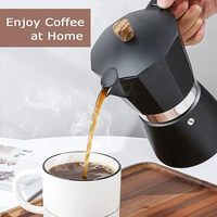 Cafetière Moka italienne portable en aluminium de 150 ml, 3 tasses, pour cuisinière, expresso, cafetière, percolateur, machine à café expresso en métal