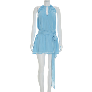 Viviblook C26DS074 Nuevo Vestido de Verano Sexy sin Mangas con Espalda Descubierta, Mini Vestido Casual para Damas - Product Image 1
