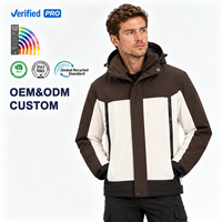 Veste d'extérieur légère à capuche pour homme, coupe-vent color block, fabricant OEM ODM personnalisé