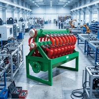 Peralatan Pemrosesan Lumpur Pengeboran Berdaya Tinggi, Motor Pemisah Hidrosiklon Desander Industri Profesional untuk Air Minyak