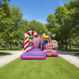 Château <span class=keywords><strong>gonflable</strong></span> à bonbons avec toboggan, qualité commerciale, pour location d'événements commerciaux, combo <span class=keywords><strong>gonflable</strong></span> pour location de fête - Product Image 3