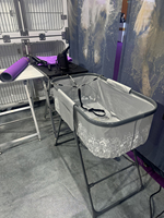 Baignoire pliable portable de luxe pour petits chiens de taille moyenne chats usage intérieur extérieur fer en cuir de coton pour salle de bain