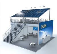 Stand d'exposition modulaire 20 '* 20' Stand d'exposition rétro-éclairé Extrusion d'aluminium Salon commercial Conception de stand à double pont
