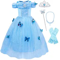 Vestidos de Fiesta informales para niñas, disfraces de cumpleaños, noche, Halloween, princesa Anna, Verano