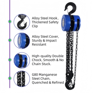 รอกโซ่แบบแมนนวล จีน 3 ตัน 10 เมตร 5 ตัน 0.5 ตัน รับน้ำหนัก 100 กก. <span class=keywords><strong>200</strong></span> กก. 500 กก. รุ่น Hs-z - Product Image 5