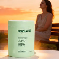 Vitamines en gommes pour la ménopause |   60 Gummies véganes |   Complément alimentaire pour les bouffées de chaleur, les sueurs nocturnes et le soutien de l'humeur