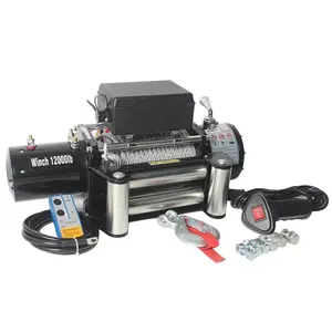 Camión 6000LB mini cabrestante eléctrico de 12V, cabrestante de grúa de coche pequeño