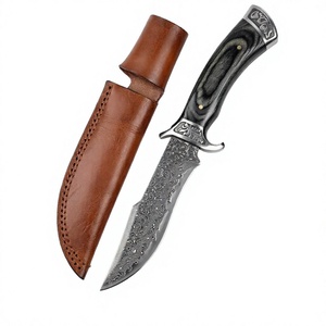 Manufacturer Wholesale Price Outdoor Survival Large Straight Portable Tactical Hunting Damascus Fixed Blade <b>Knife</b> Wood OEM - Product Image 4